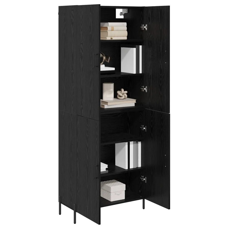 Haut Armoire Chêne noir 69,5 x 34 x 180 cm Bois d'ingénierie - 3