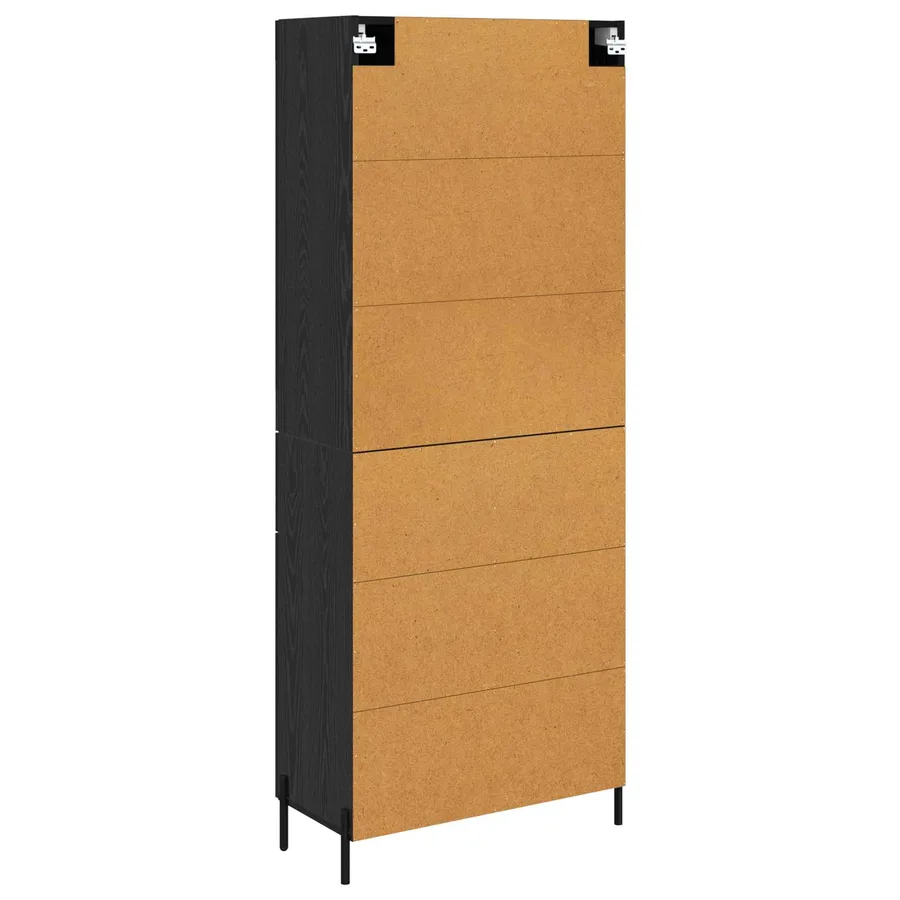 Haut Armoire Chêne noir 69,5 x 34 x 180 cm Bois d'ingénierie - 8