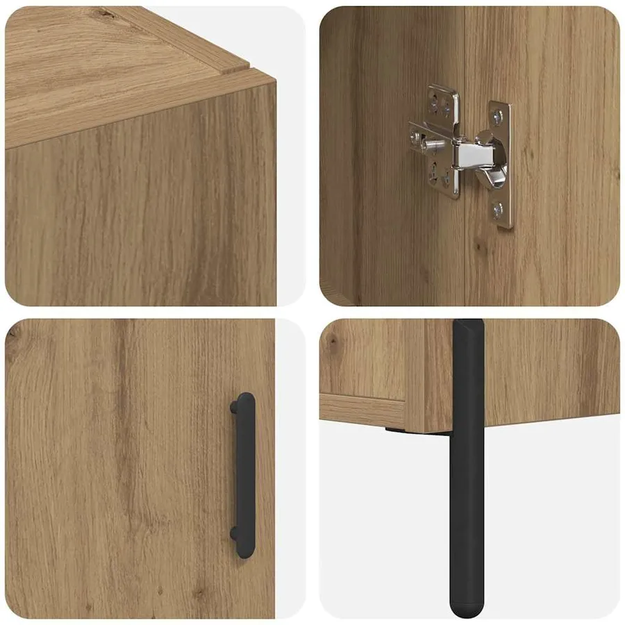 Haut Armoire Chêne artisanal 69,5 x 34 x 180 cm - 11
