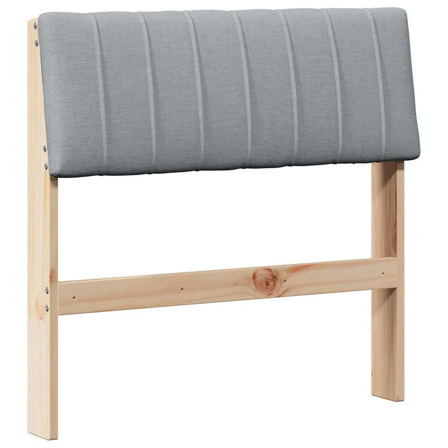 Tête de lit capitonnée Gris clair 75 cm Pin massif - 2