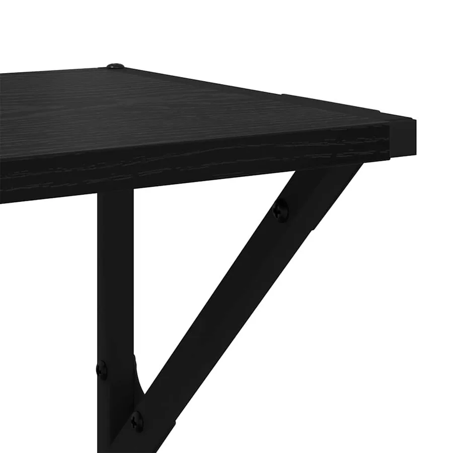 Étagères Murales 2 pcs Chêne noir 60 x 25 x 25,5 cm - 9