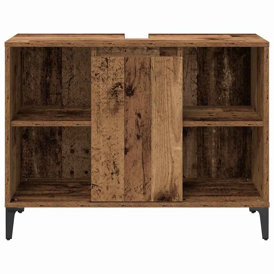 Ensemble de mobilier de salle de bain 3 pcs Bois ancien - 7