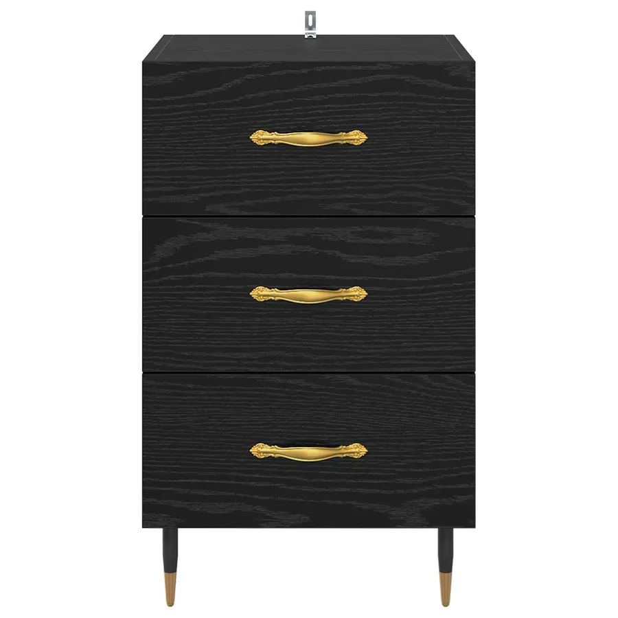 Cabinet de chevet Chêne noir 40 x 40 x 66 cm Bois d'ingénierie - 6