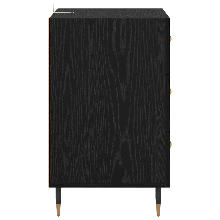 Cabinet de chevet Chêne noir 40 x 40 x 66 cm Bois d'ingénierie - 7