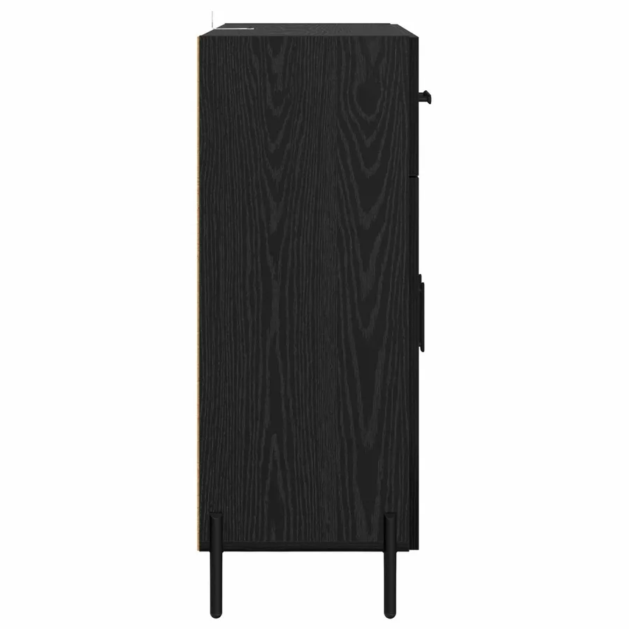Buffet Chêne noir 69,5 x 34 x 90 cm Bois d'ingénierie - 7