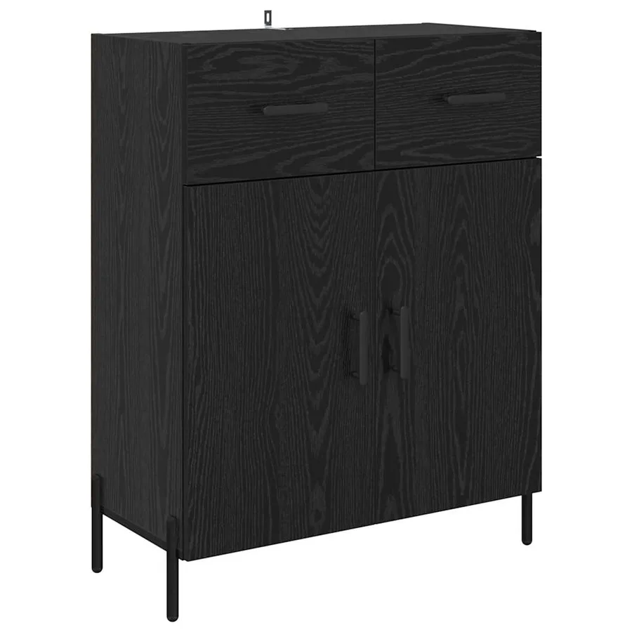 Haut Armoire Chêne noir 69,5 x 34 x 180 cm Bois d'ingénierie - 6