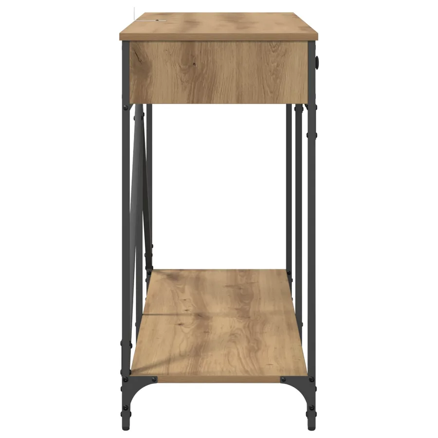 Table console Chêne artisanal 100 x 39 x 78,5 cm - 7