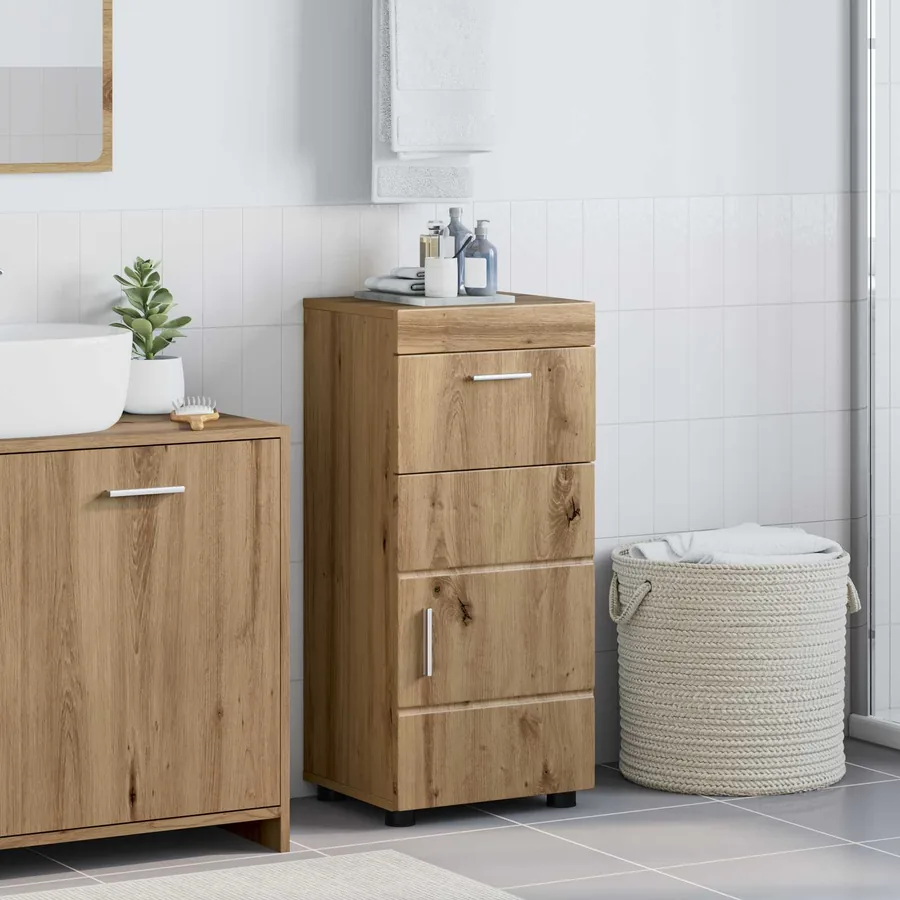 Ensemble d'armoire de salle de bain TULUM Chêne artisanal