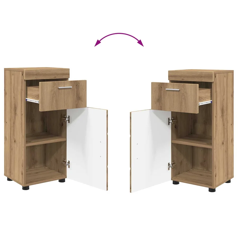 Ensemble d'armoire de salle de bain TULUM Chêne artisanal - 13