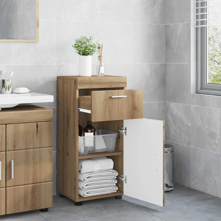 Ensemble d'armoire de salle de bain TULUM Chêne artisanal - 4