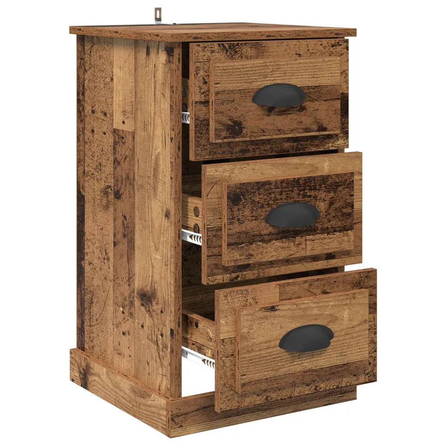 Cabinet de chevet avec tiroir Bois Ancien 39 x 39 x 67,5 cm - 5