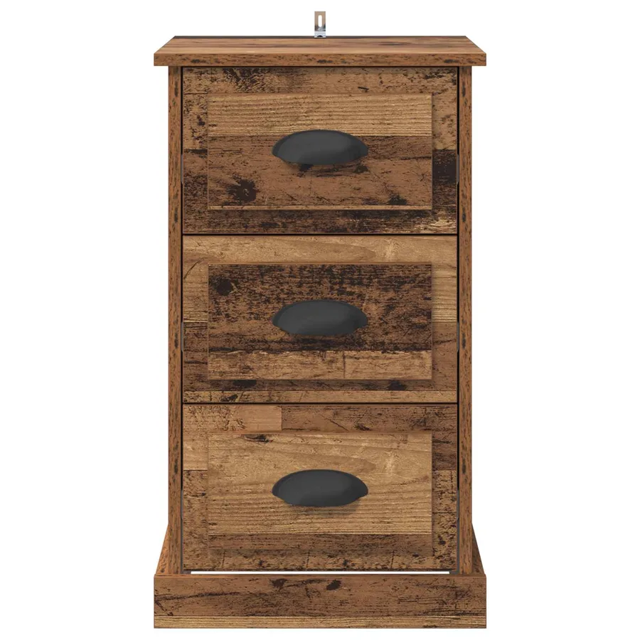 Cabinet de chevet avec tiroir Bois Ancien 39 x 39 x 67,5 cm - 6