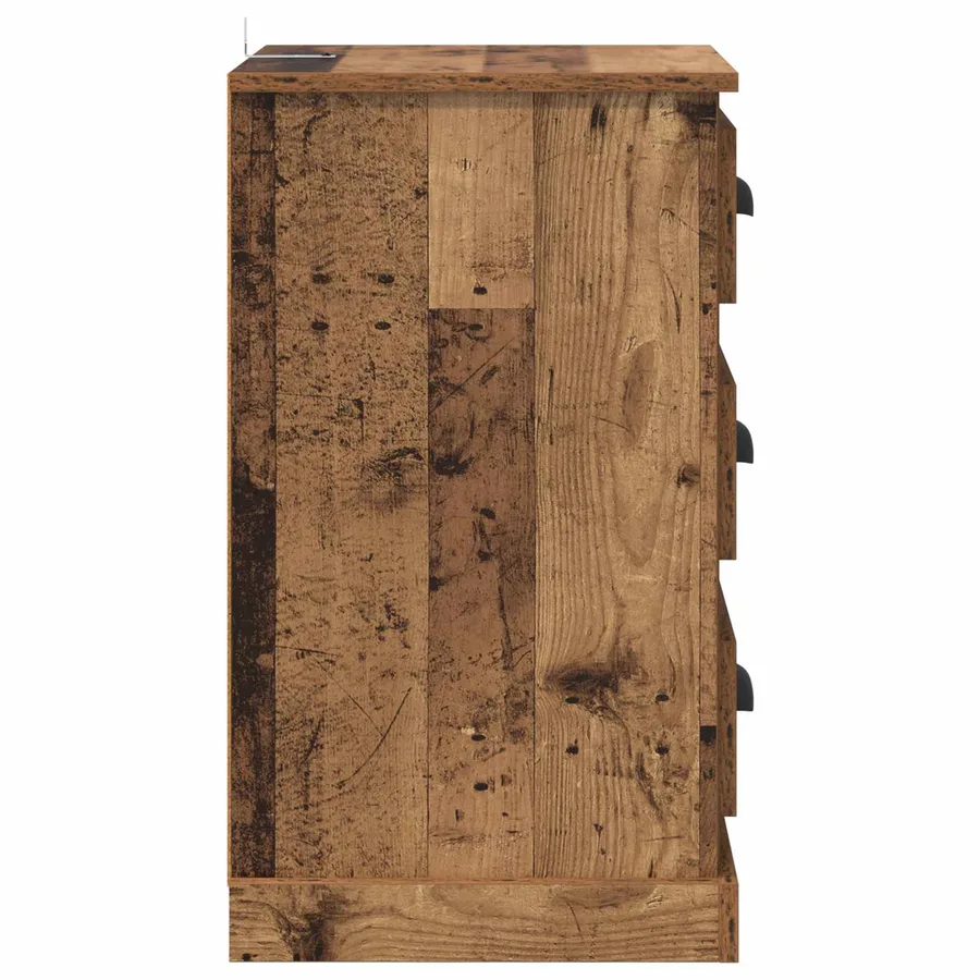 Cabinet de chevet avec tiroir Bois Ancien 39 x 39 x 67,5 cm - 7