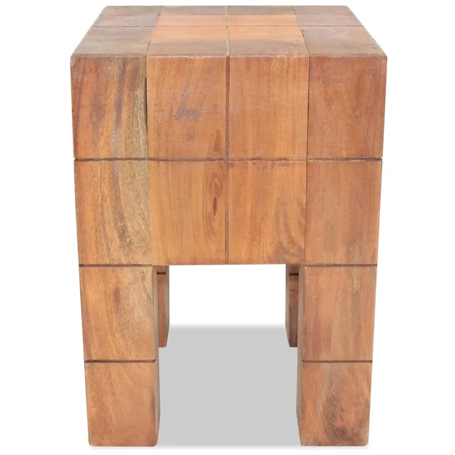 Tabouret bois d'acajou massif - 2