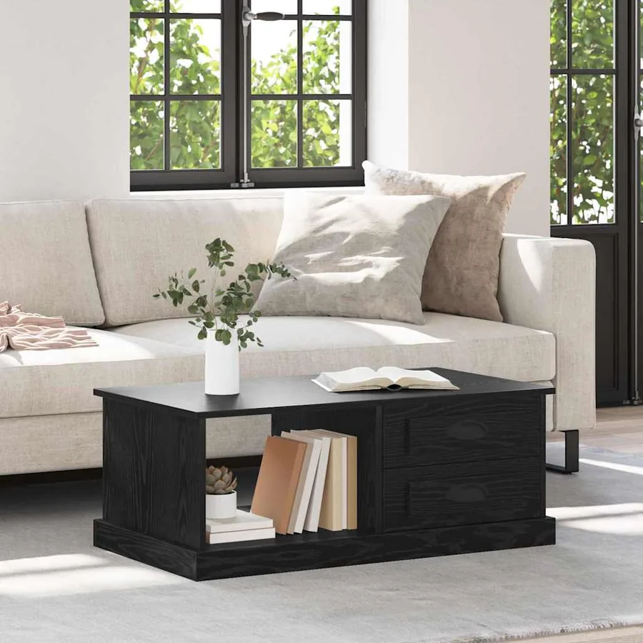 Table basse Chêne noir 90 x 50 x 35 cm Bois d'ingénierie