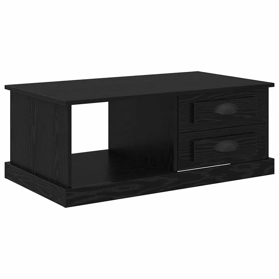 Table basse Chêne noir 90 x 50 x 35 cm Bois d'ingénierie - 2