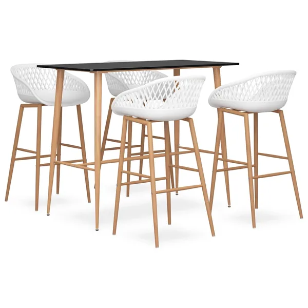 Ensemble de bar 5 pcs Noir et blanc
