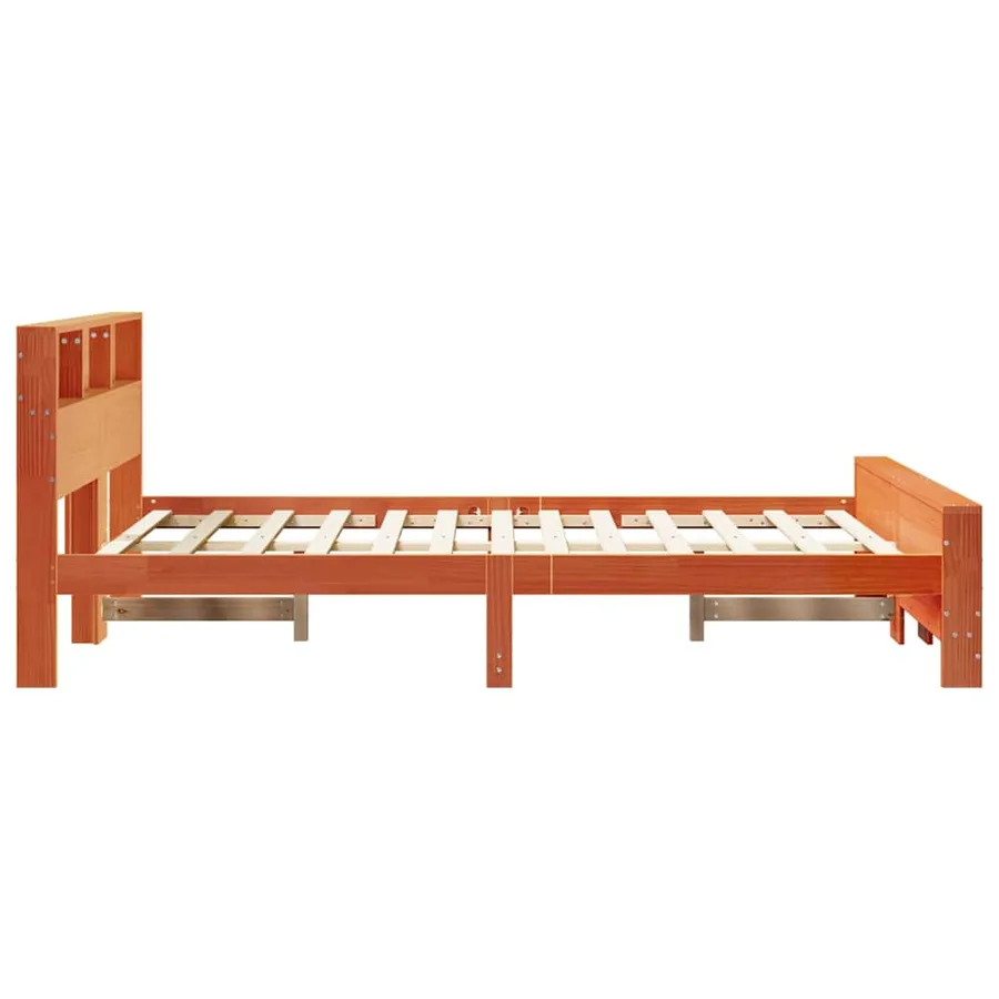 Cadre de lit Brun cire 120 x 200 cm Bois d'ingénierie - 6