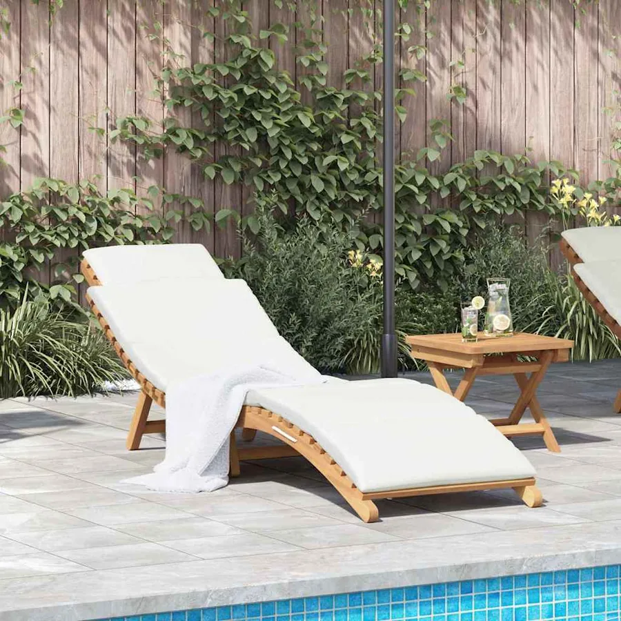 Transat de jardin Marron 198 x 55 x 58,5 cm Bois de teck massif