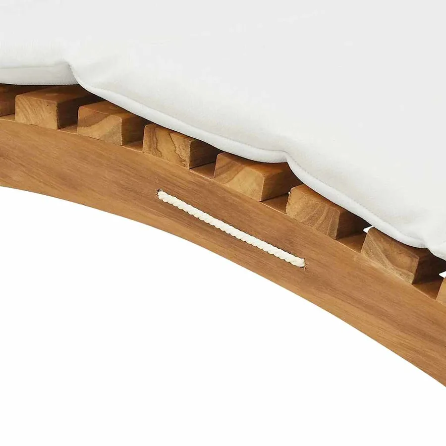 Transat de jardin Marron 198 x 55 x 58,5 cm Bois de teck massif - 8