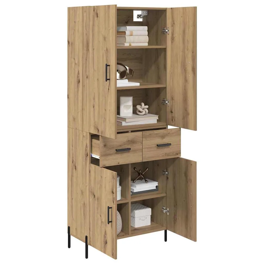 Haut Armoire Chêne artisanal 69,5 x 34 x 180 cm - 3