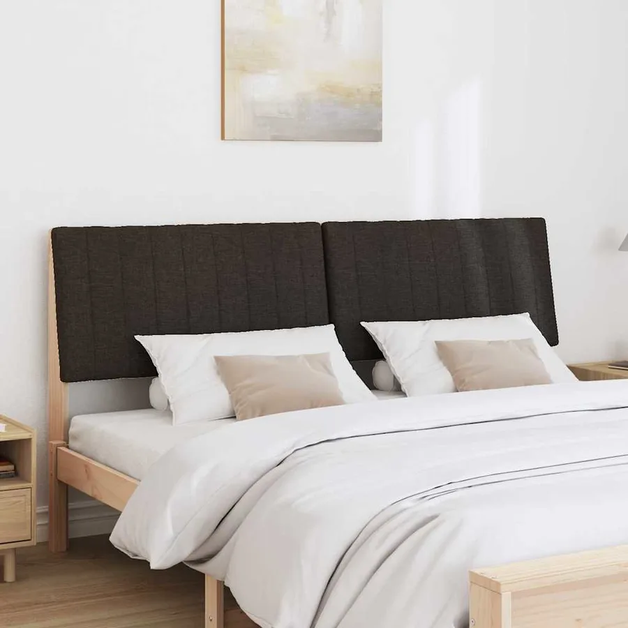 Tête de lit capitonnée Noir 180 cm Pin massif - 3