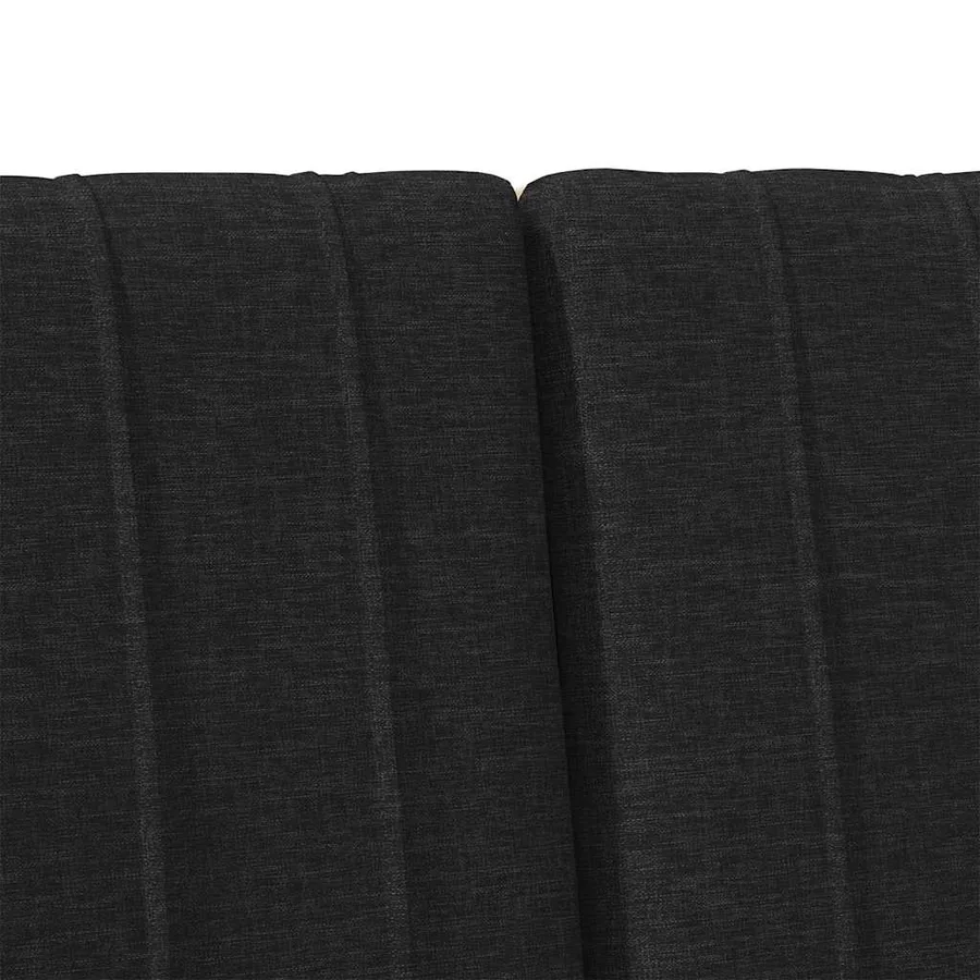 Tête de lit capitonnée Noir 180 cm Pin massif - 7