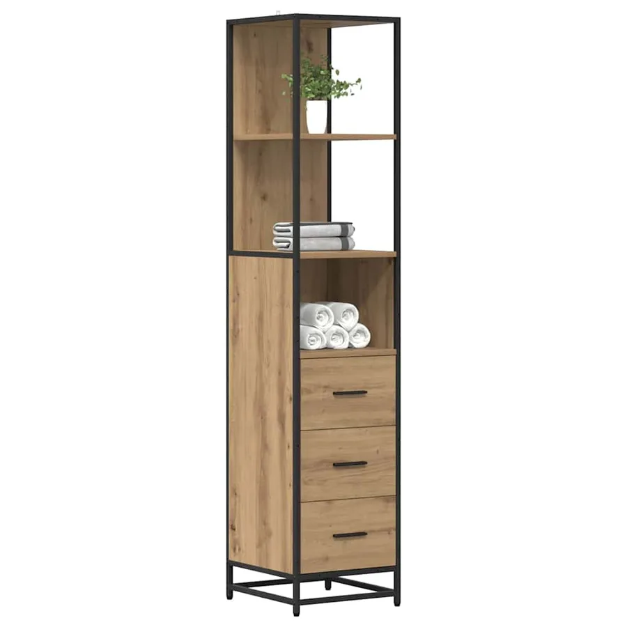 Ensemble de mobilier de salle de bain Chêne artisanal - 3