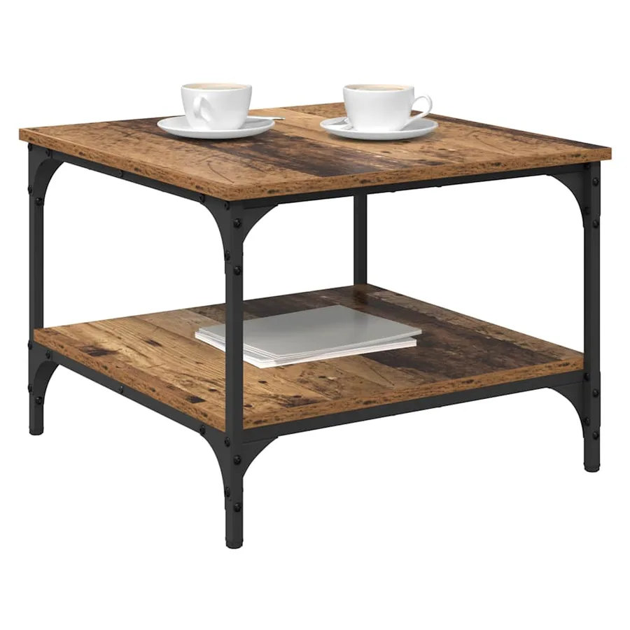 Table basse Bois Ancien 55 x 55 x 40 cm Bois d'ingénierie - 3