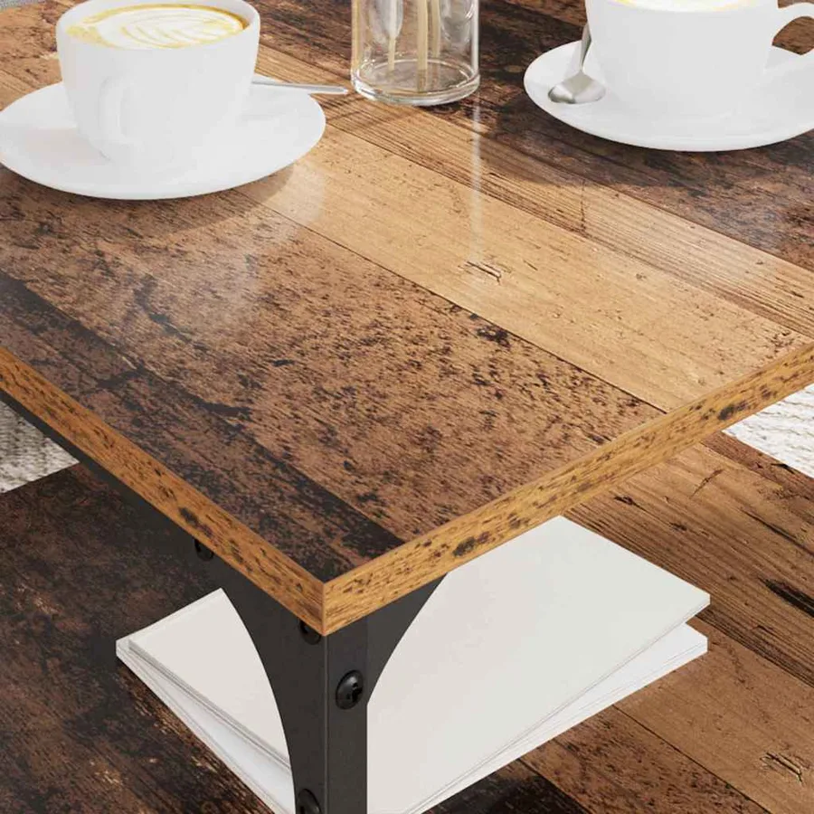 Table basse Bois Ancien 55 x 55 x 40 cm Bois d'ingénierie - 4