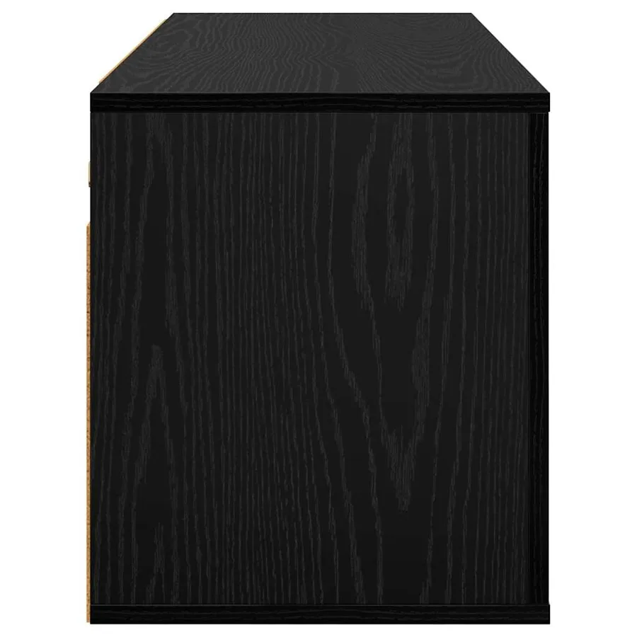 Meuble TV mural Chêne noir 100 x 34,5 x 40 cm Bois d'ingénierie - 7