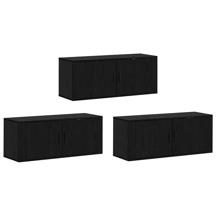 Ensemble de meuble TV mural 3 pcs Chêne noir 100 x 34,5 x 40 cm - 2
