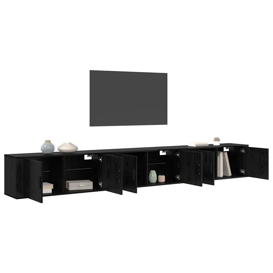 Ensemble de meuble TV mural 3 pcs Chêne noir 100 x 34,5 x 40 cm - 3