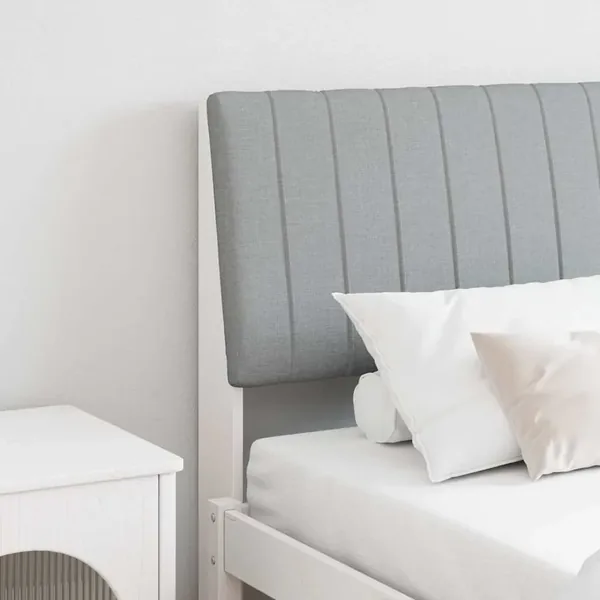 Tête de lit capitonnée Gris clair 180 cm Pin massif