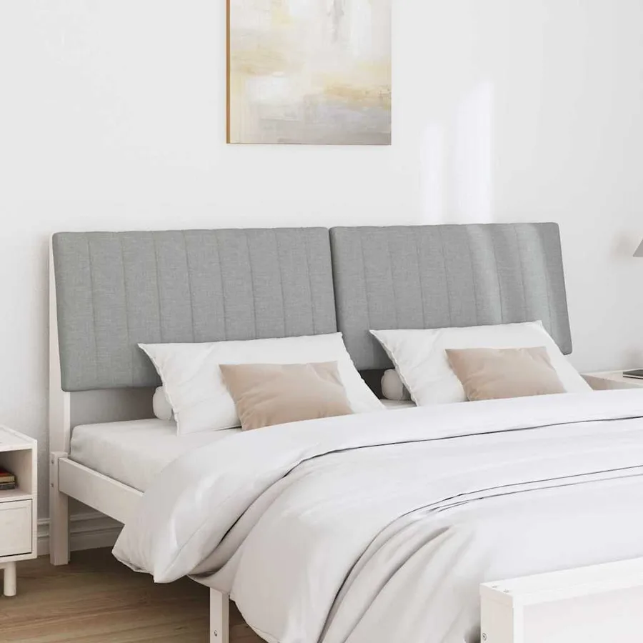 Tête de lit capitonnée Gris clair 180 cm Pin massif - 3