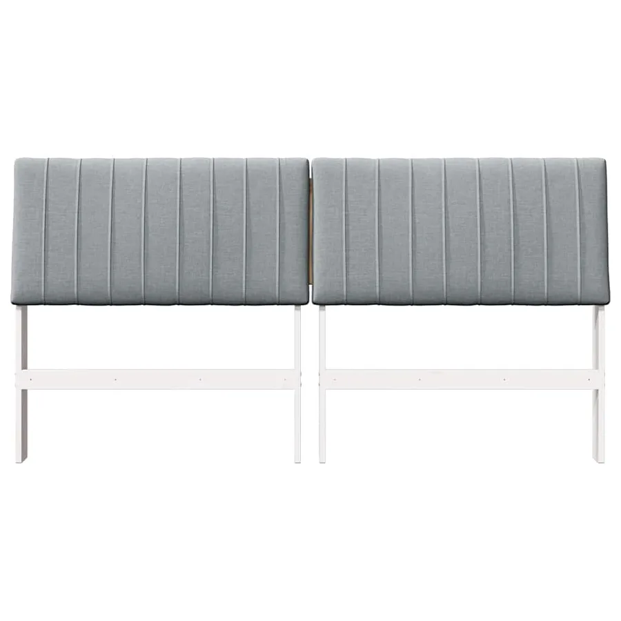 Tête de lit capitonnée Gris clair 180 cm Pin massif - 4