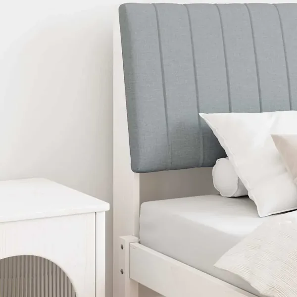 Tête de lit capitonnée Gris clair 100 cm Pin massif