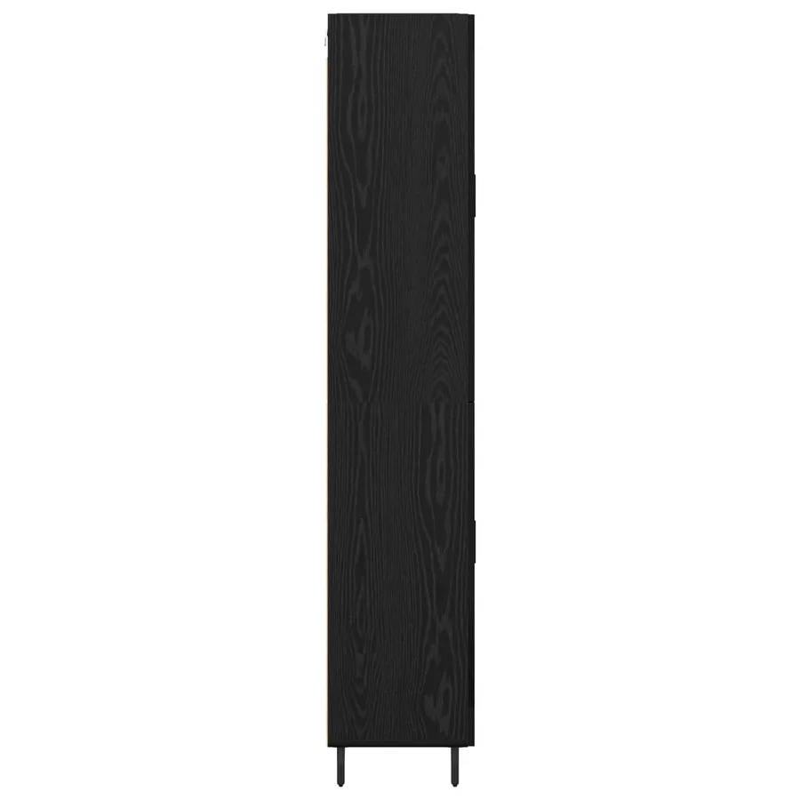 Haut Armoire avec tiroir 2 pcs Chêne noir Bois d'ingénierie - 9