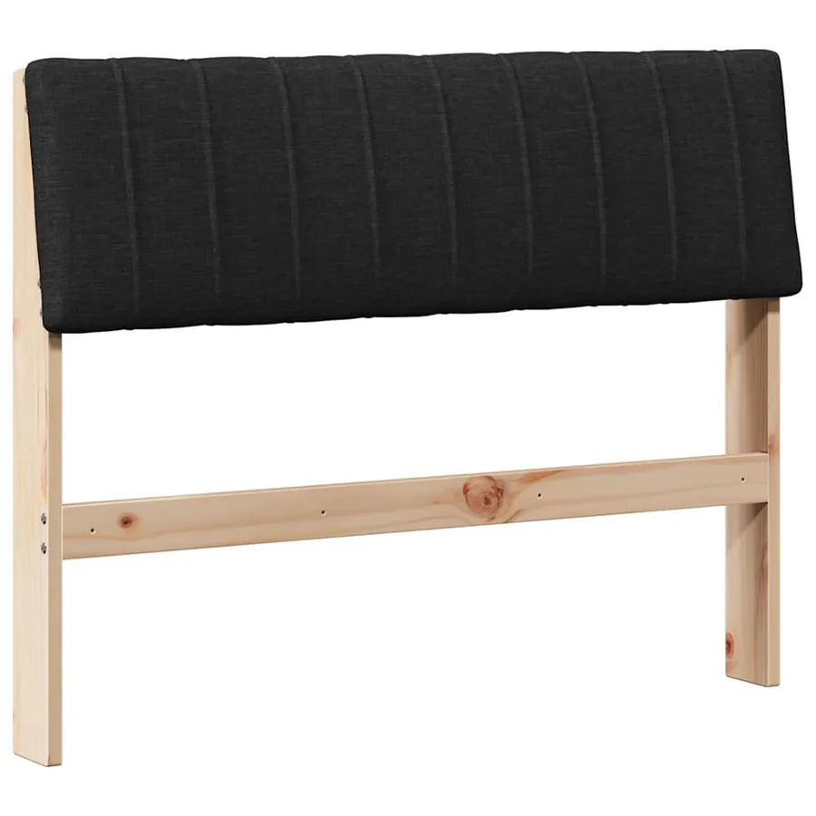 Tête de lit capitonnée Noir 100 cm Pin massif - 2