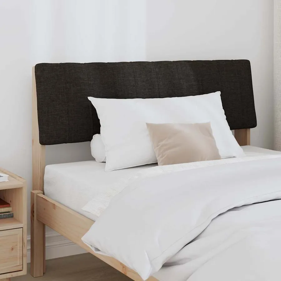 Tête de lit capitonnée Noir 100 cm Pin massif - 3