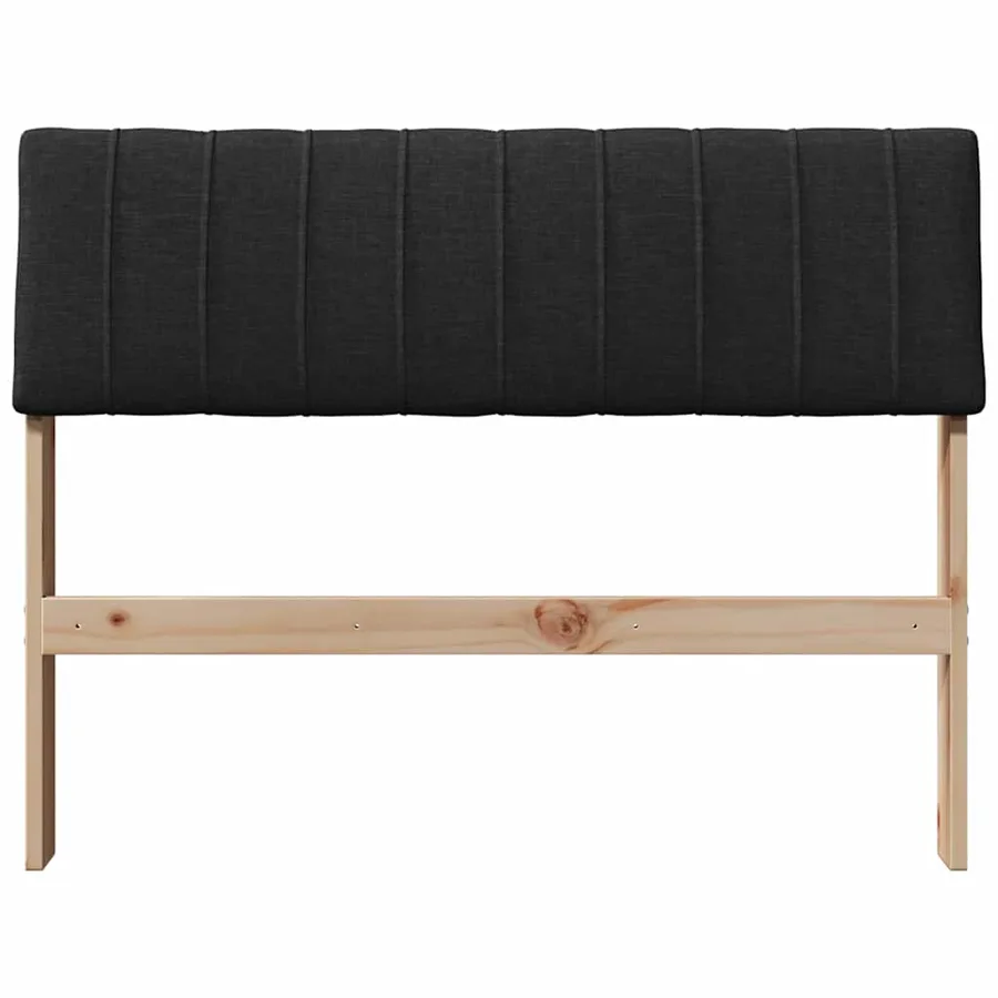 Tête de lit capitonnée Noir 100 cm Pin massif - 4