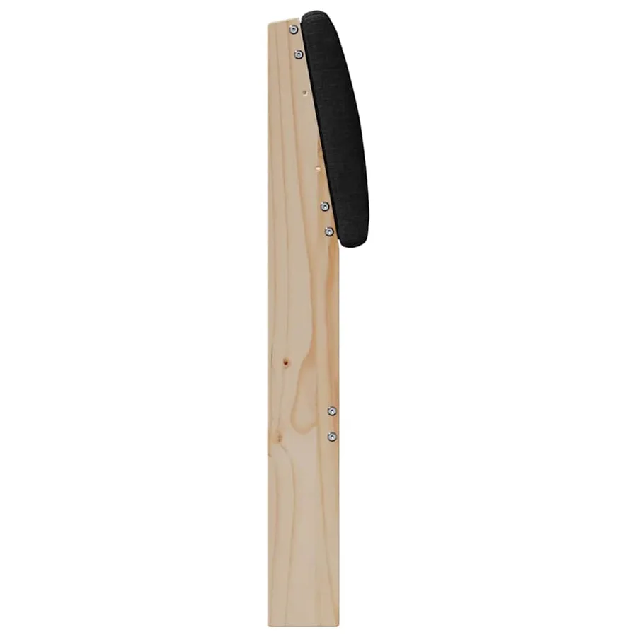 Tête de lit capitonnée Noir 100 cm Pin massif - 5