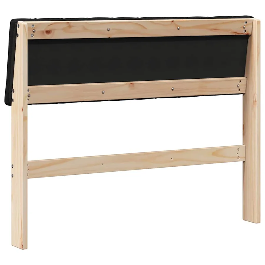 Tête de lit capitonnée Noir 100 cm Pin massif - 6