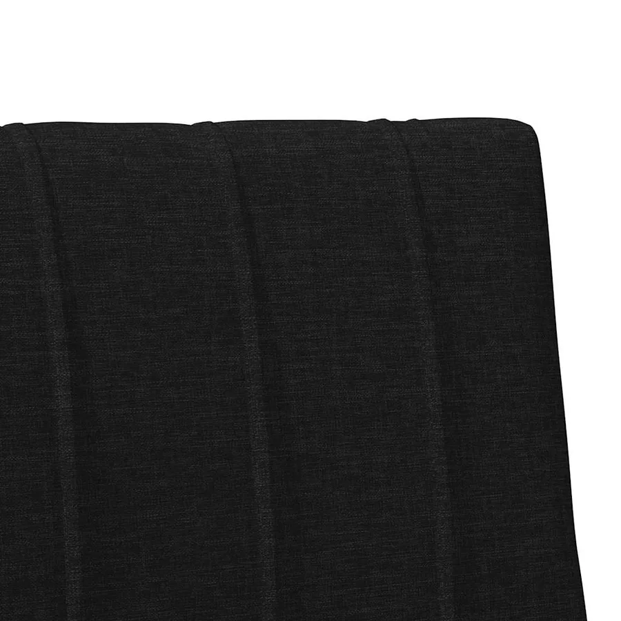 Tête de lit capitonnée Noir 100 cm Pin massif - 7