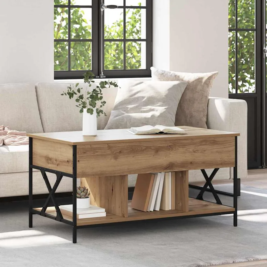 Table basse Chêne artisanal 100 x 55 x 48,5 cm