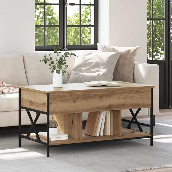 Table basse Chêne artisanal 100 x 55 x 48,5 cm