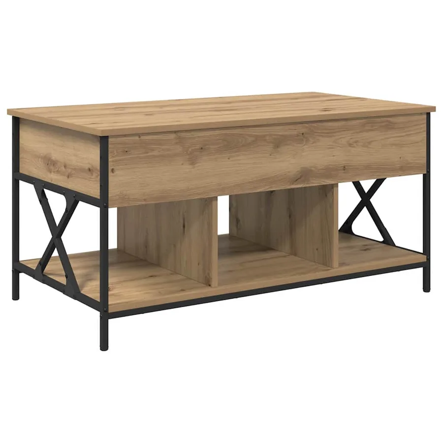 Table basse Chêne artisanal 100 x 55 x 48,5 cm - 2