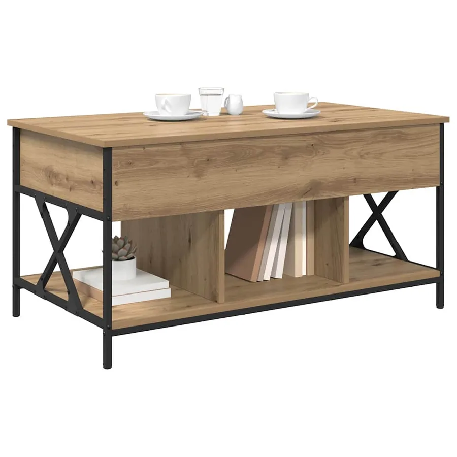Table basse Chêne artisanal 100 x 55 x 48,5 cm - 3