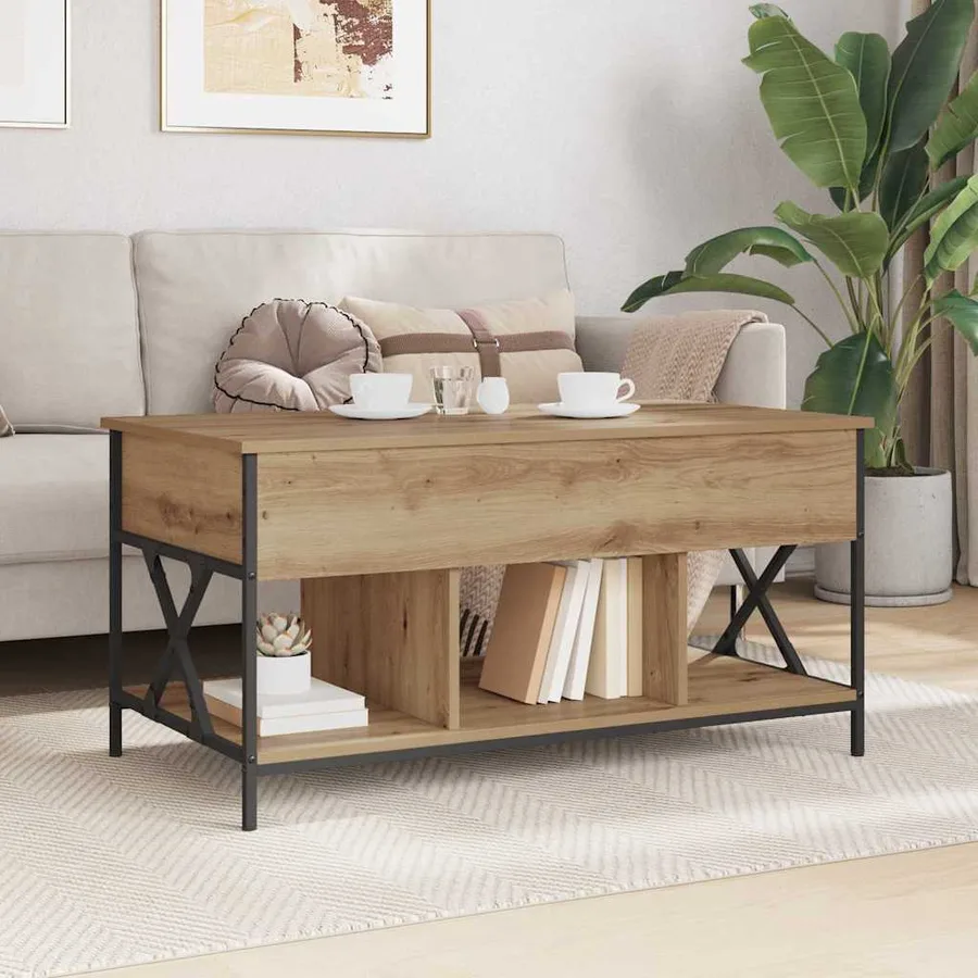 Table basse Chêne artisanal 100 x 55 x 48,5 cm - 4