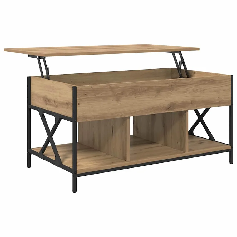 Table basse Chêne artisanal 100 x 55 x 48,5 cm - 5
